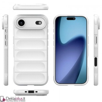 Magic Shield guminis dėklas su kameros apsauga - baltas (Apple Iphone Air) Magic Shield guminis dėklas su kameros apsauga - baltas (Apple Iphone Air)